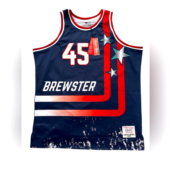 NWT 6XL Donovan Mitchell Headgear Classics Embroider Brewster Academy HS Jersey - Picture 1 of 8
